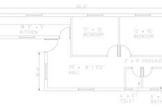 draw 2d floor plans and architectural drawings in cad