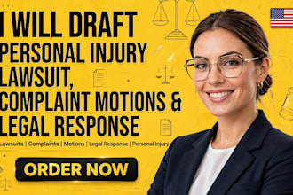 draft personal injury lawsuit complaint motions and legal response