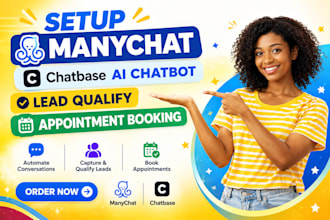 setup manychat, chatbase ai chatbot, lead qualify, appointment booking