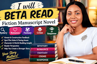 beta read fiction manuscript novel mystery romance fantasy, crime or suspense