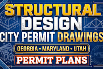 do structural design city permit drawings for georgia maryland utah permit plans