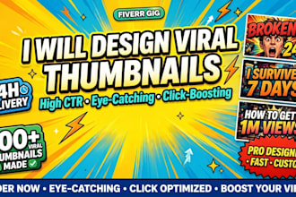 design eye catching clickbait you tube thumbnails
