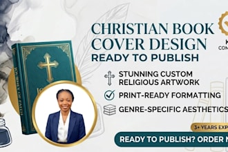 do professional christian book cover design, prayer journal cover and KDP layout