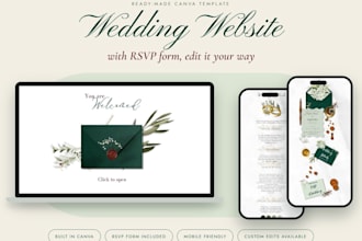 modify the attached wedding template according to your requirements