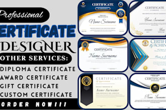 fix a coloful graduation or school completion certificate, luxury beauty academy