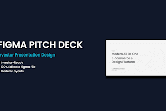 design modern figma pitch deck and business presentation
