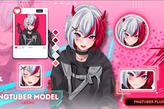 draw custom pngtuber model, png vtuber avatar for pngtuber plus or stream