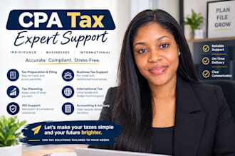be cpa tax accountant for tax consulting, filing, planning, international tax