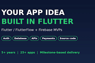build your mobile app mvp in flutter or flutterflow with firebase