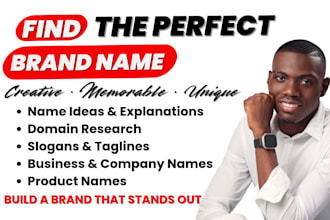craft timeless brand, business, product and company names with domain check