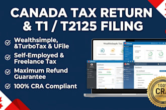 file your canada tax return t1 t2125 wealthsimple turbotax ufile