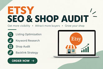 do esty SEO backlinks, listing optimization and esty shop audit ranking