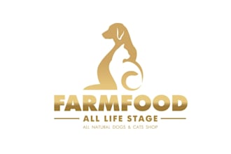 design farm food dog cat business logo