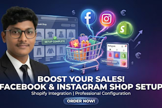 setup facebook shop instagram shop and product catalog