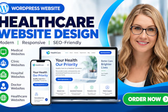 healthcare website, medical clinic website in wordpress