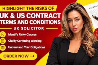 highlight the risks of UK and US contract terms and conditions uk solicitor