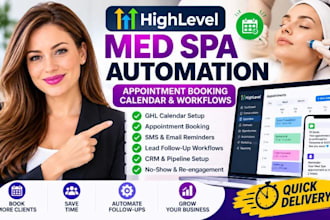 do gohighlevel med spa automation ghl appointment booking calendar ghl workflow