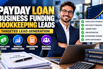 generate business funding leads bookkeeping leads and financial leads