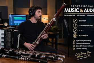 record bassoon, contrabassoon, flute and accordion