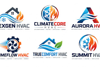 design a professional, hvac, air conditioning, ventilation, energy heating logo