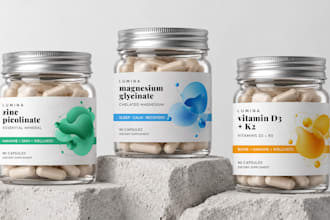 design supplement labels and packaging