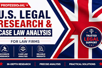 provide US legal research and case law analysis for law firms