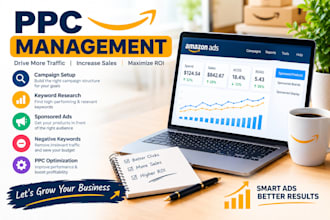 manage amazon PPC campaigns, keyword research and ad optimization