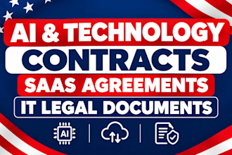 draft ai technology contracts, saas agreements and IT legal documents