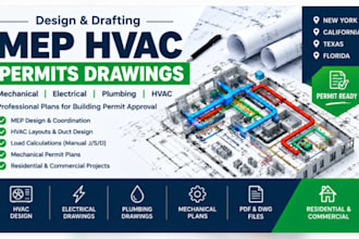 design ny california texas florida mep hvac permits drawings