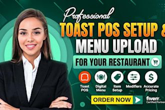 setup toast pos and upload your restaurant menu