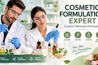 create custom cosmetic formulations for skincare and beauty