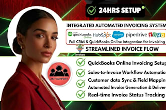 integrate quickbooks online hubspot salesforce pipedrive for automated invoicing