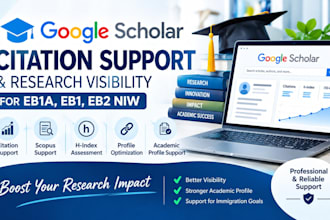 increase google scholar citation, hindex, backdated citations, for eb1 and eb1a