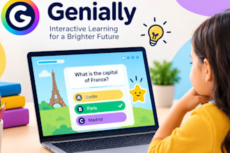 create interactive genially educational games, quizzes and escape rooms