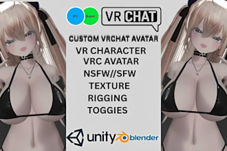 create custom vrchat avatar vrc avatar vr character anime vrchat furry nsfw