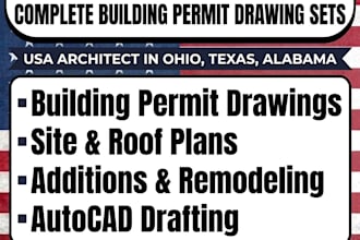 do architect permit drawing set for building permit plan in ohio texas alabama