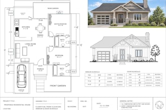 design 2d house plan and architectural drawings in autocad