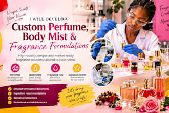 develop custom perfume, body mist and fragrance formulations