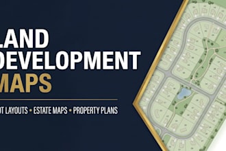 create illustrated land development maps, plot layouts and property plans