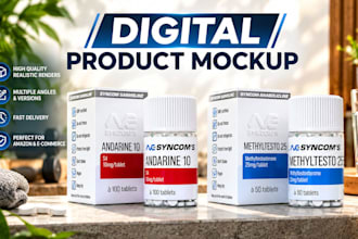 create a pharmaceutical digital product mockup