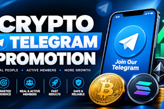 do professional crypto telegram promotion