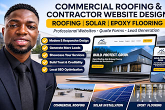 commercial roofing leads solar epoxy flooring contractor website
