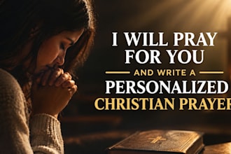 pray for you and write a personalized christian prayer