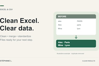 clean merge and standardize your excel or CSV data