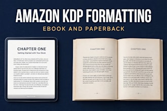 format your amazon KDP ebook and paperback