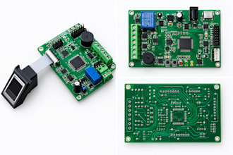 design fingerprint door lock pcb and control circuits