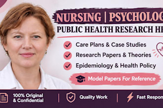 craft nursing, psychology, public health assigned research and tutoring