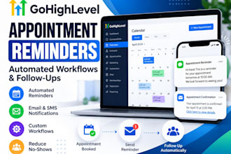 set up gohighlevel appointment reminder workflows
