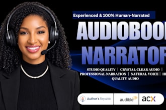 be your female audiobook narrator, america female voice over, audiobook for acx