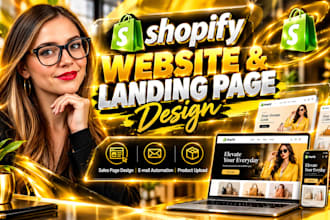 build high converting shopify website shopify landing page, shopify sales funnel